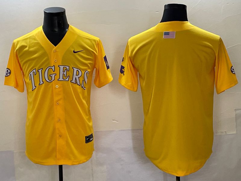 Men 2025 Clemson Tigers Blank Yellow Joint Name Nike NCAA Jersey style 1->houston astros->MLB Jersey
